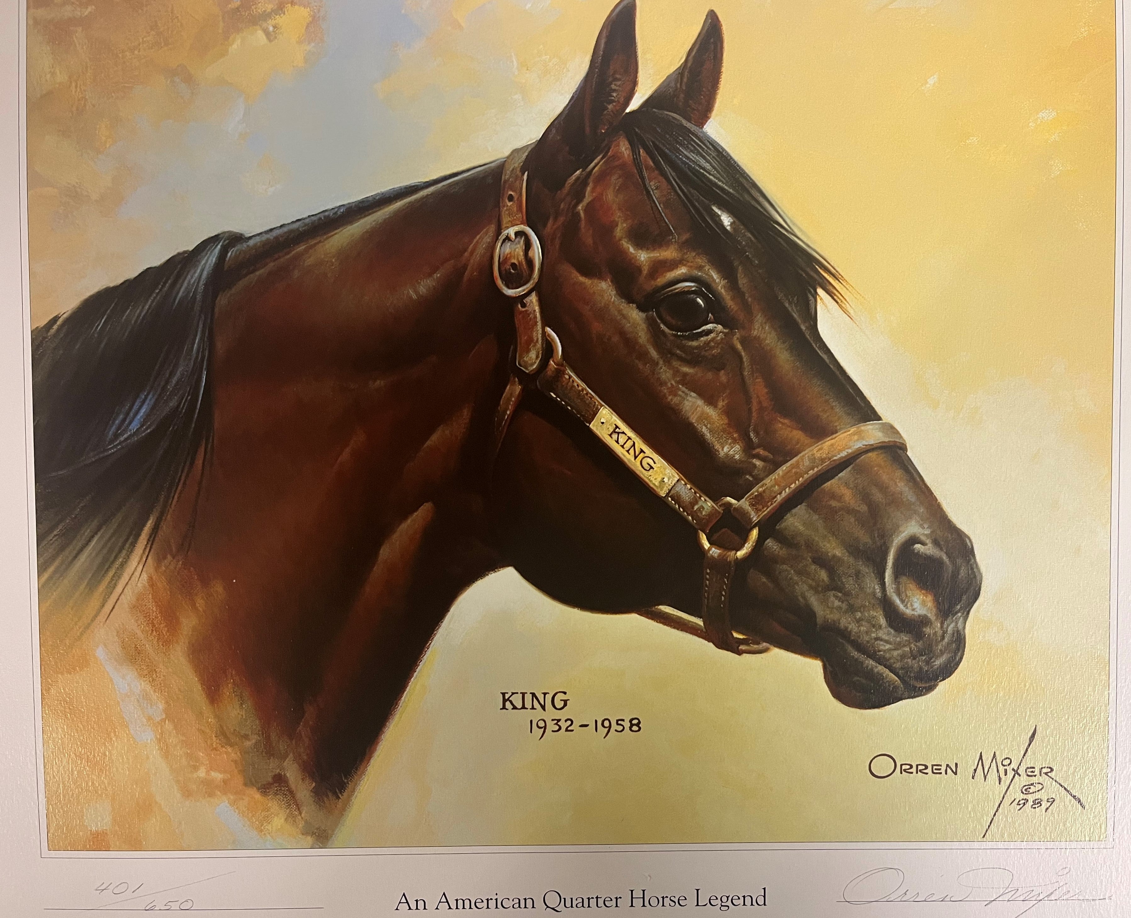 Orren Mixer King Signed and Numbered Print AQHF Museum