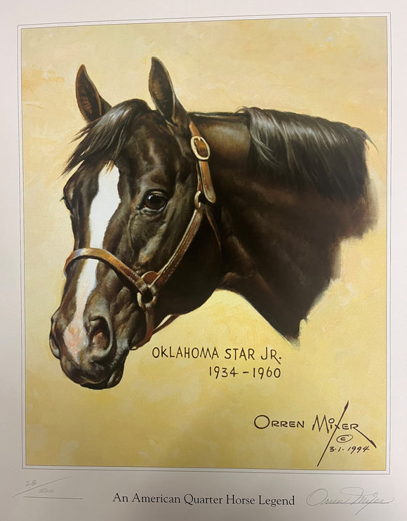 Orren Mixer- Oklahoma Star Jr- Signed and Numbered Print